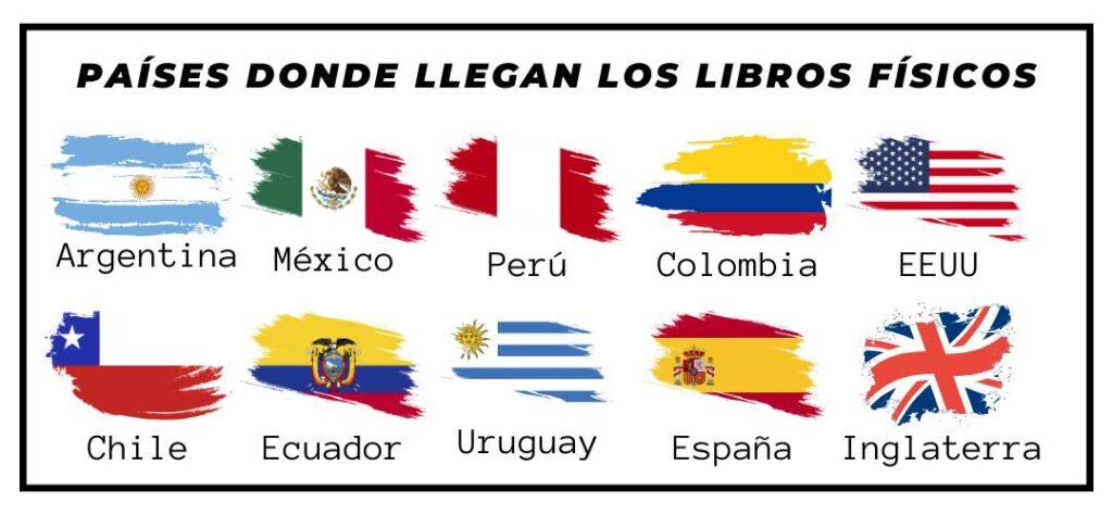 paises donde llegan los libros fisicos